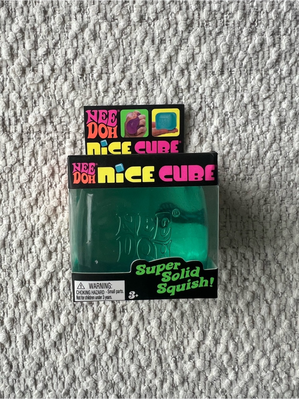 NeeDoh Nice Cube Super Solid Squish - Teal Green